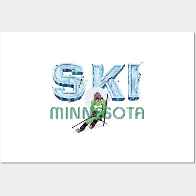 Ski Minnesota Wall Art by teepossible